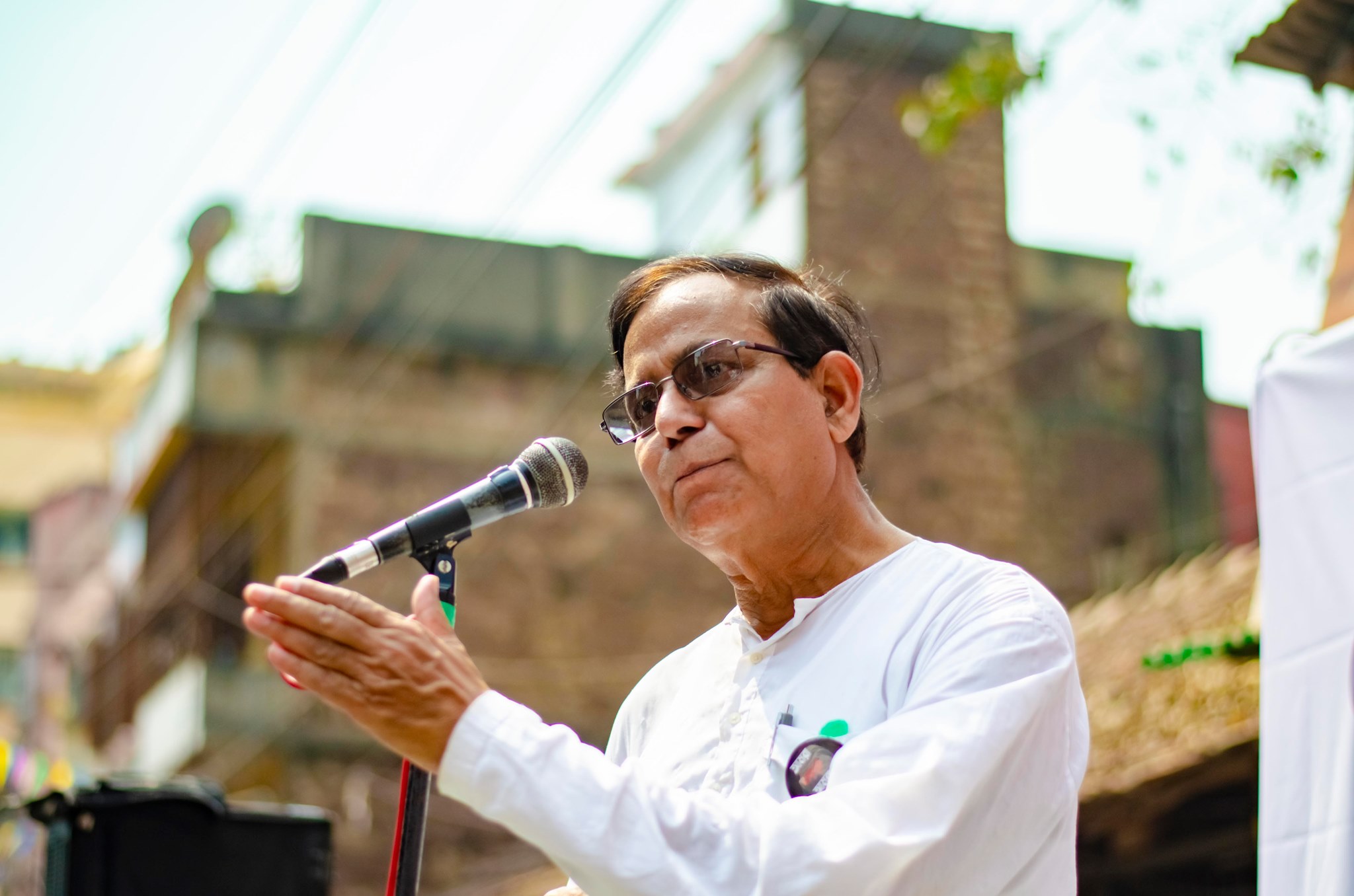 সাংবাদিক সম্মেলনে মহম্মদ সেলিম। ২৩-০২-২০২৫, ডানকুনি।