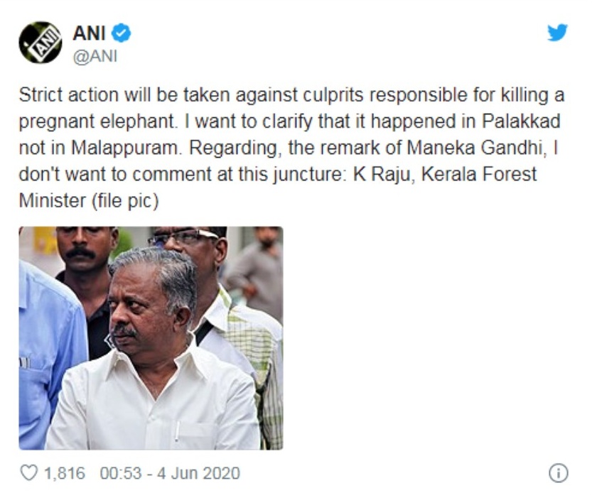 Forest Minister's Tweet
